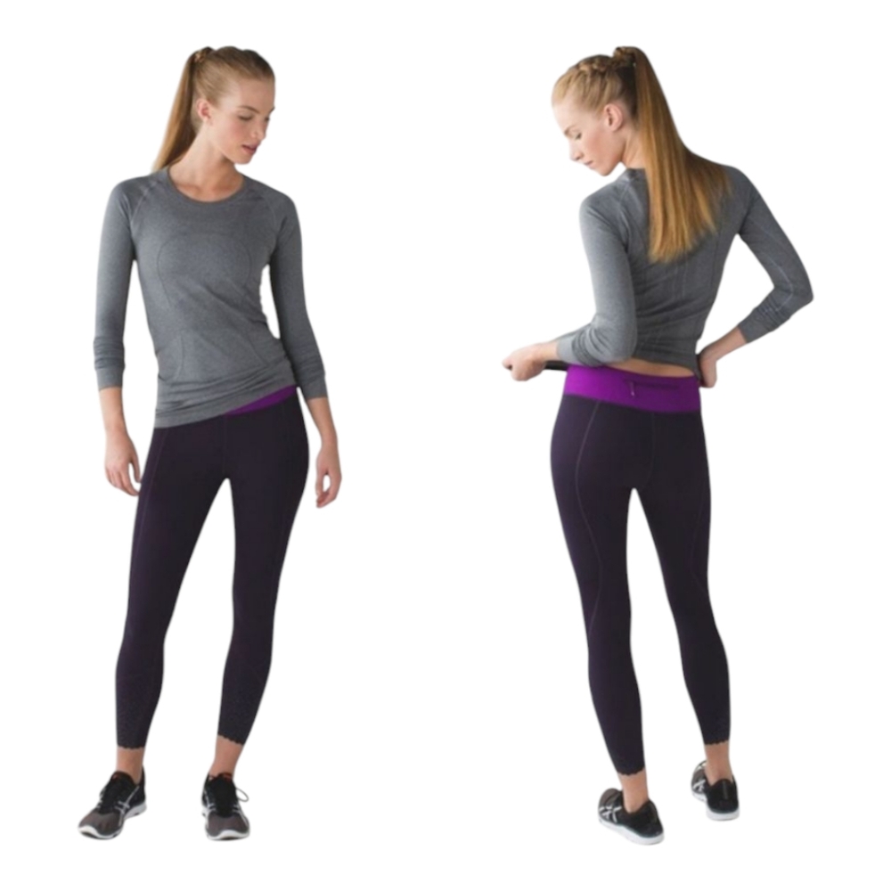 🌟Lululemon Locked In Reflective Leggings | Size 6 | Grape And Violet